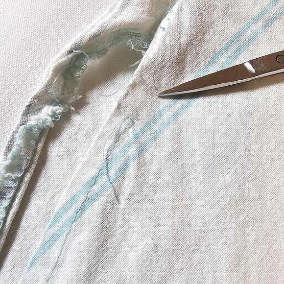 Vintage 80s CROPPED Striped Button-Up Top Sleevless - Picture 11 of 12